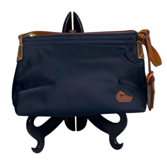 Dooney & Bourke Handbags - Dooney & Bourke Black Nylon‎ Pouchette Early 2000s Pink Lining Mini Shoulder Bag
